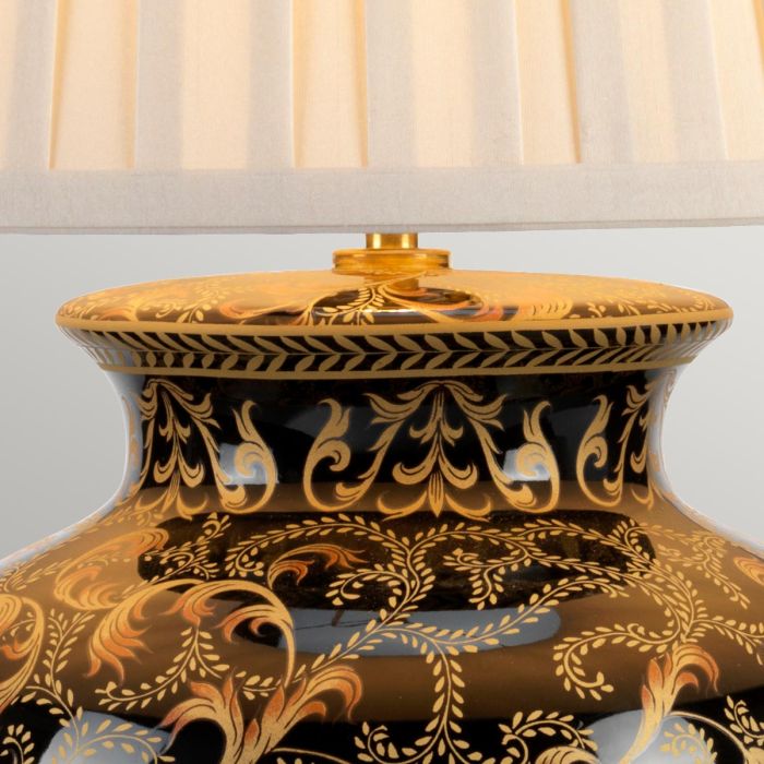 Elstead Lighting Morris 1 Light Large Table Lamp - Gold And Black