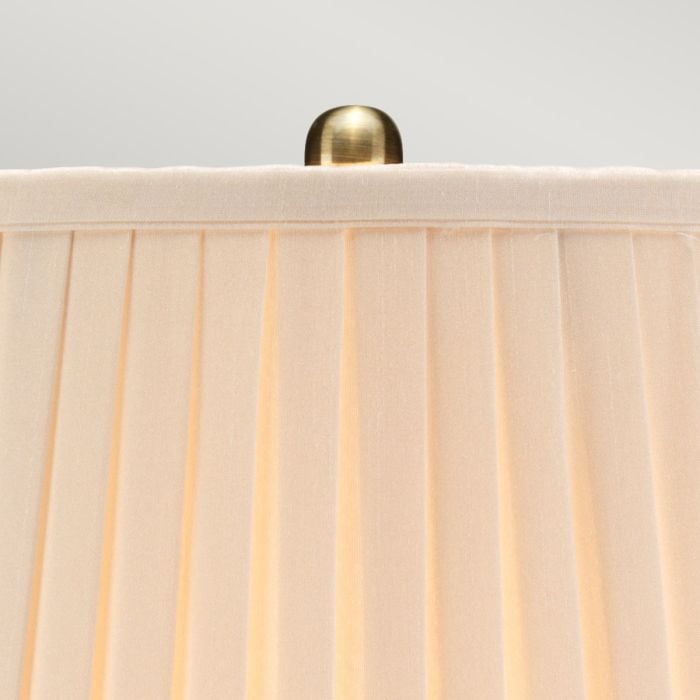Elstead Lighting Morris 1 Light Small Table Lamp - Gold And Black With Cream Shade