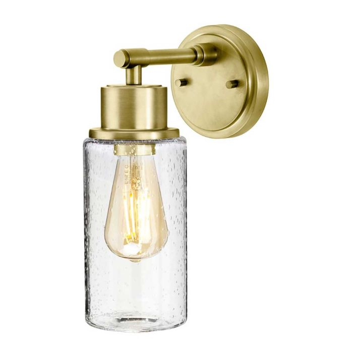 elstead lighting Morvah 1 Light Wall Light - Brushed Brass