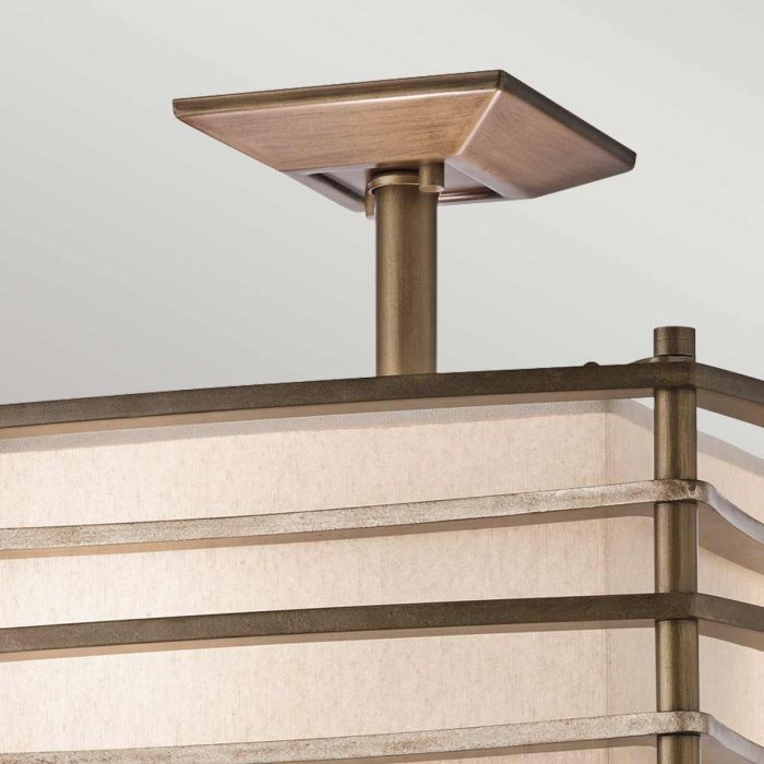Elstead Lighting Moxie 2 Light Semi-Flush - Cambridge Bronze
