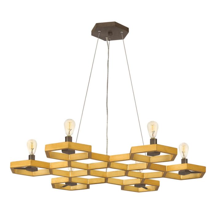 elstead lighting Moxie 6 Light Chandelier - Sunset Gold