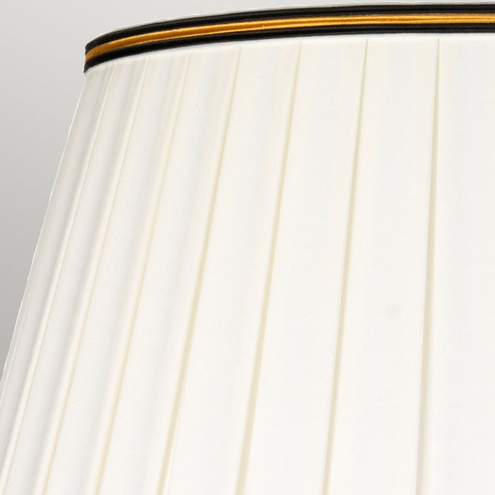 Elstead Lighting Narbonne 1 Light Table Lamp - With Tall Empire Shade - Black And Gold With Ivory With Black And Gold Trim Shade