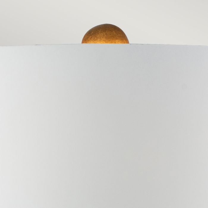 Elstead Lighting Neo 1 Light Table Lamp - White And Gold With French White Shade