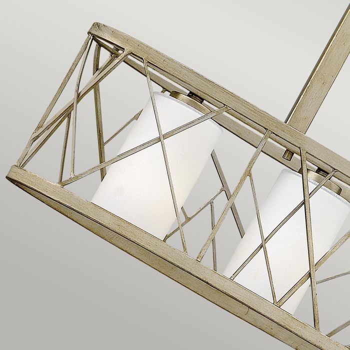 Elstead Lighting Nest 4 Light Island Chandelier - Silver Leaf