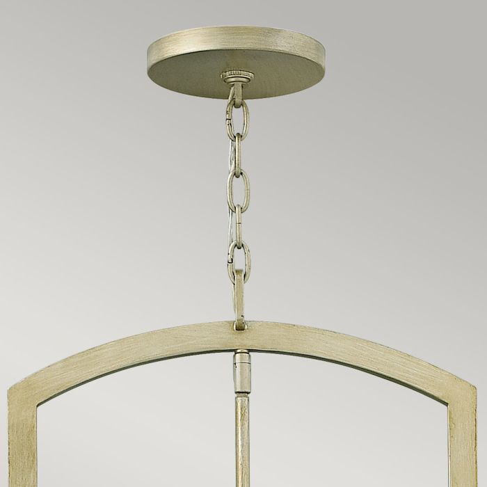 Elstead Lighting Nest 4 Light Pendant Chandelier - Silver Leaf