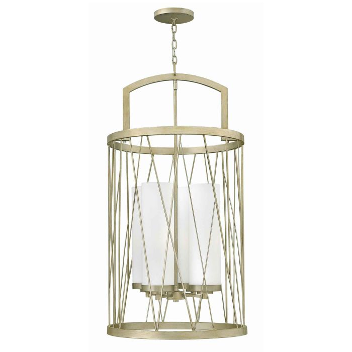 elstead lighting Nest 4 Light Pendant Chandelier - Silver Leaf
