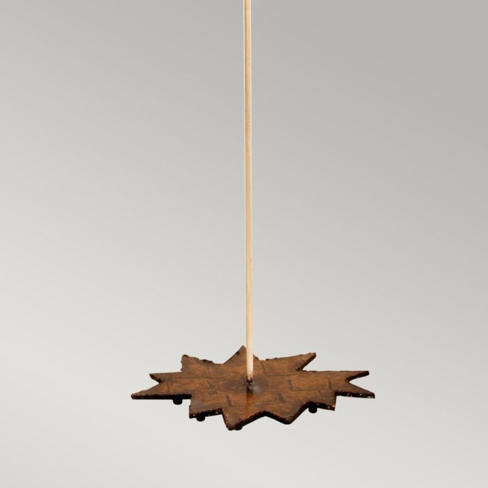 Elstead Lighting Nettle 1 Light Floor Lamp - Gold Leaf & Taupe