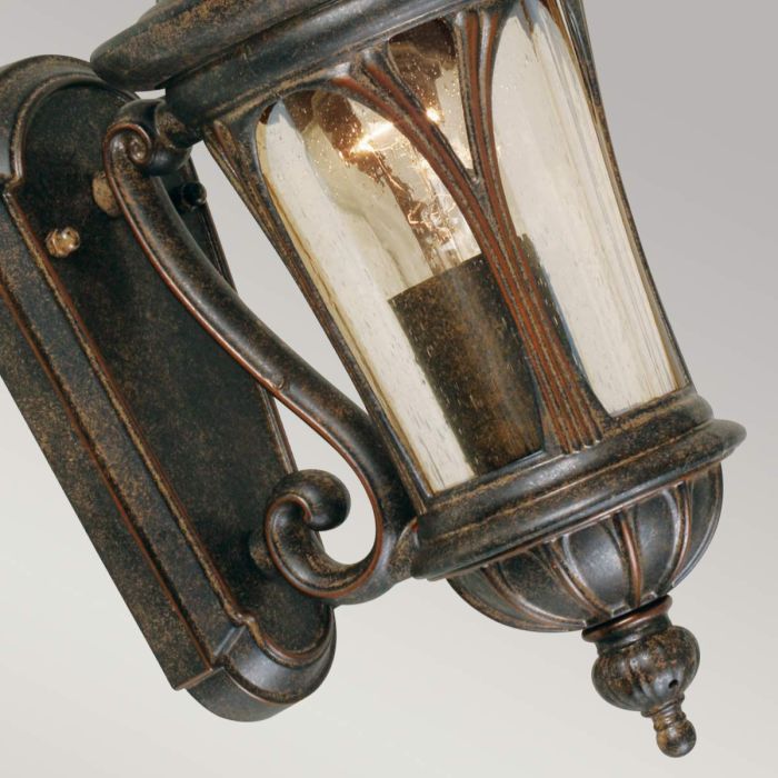 Elstead Lighting New England 1 Light Wall Lantern Small - Weathered Bronze