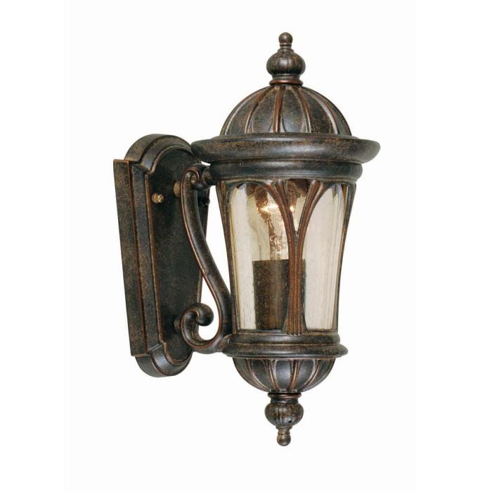 elstead lighting New England 1 Light Wall Lantern Small - Weathered Bronze