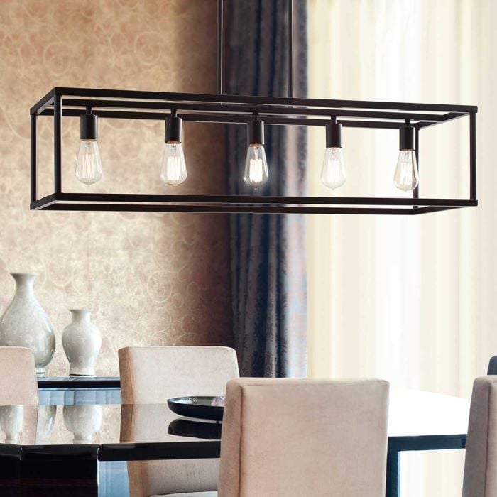 Elstead Lighting New Harbor 5 Light Island Chandelier - Western Bronze