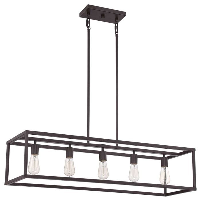Elstead Lighting New Harbor 5 Light Island Chandelier - Western Bronze