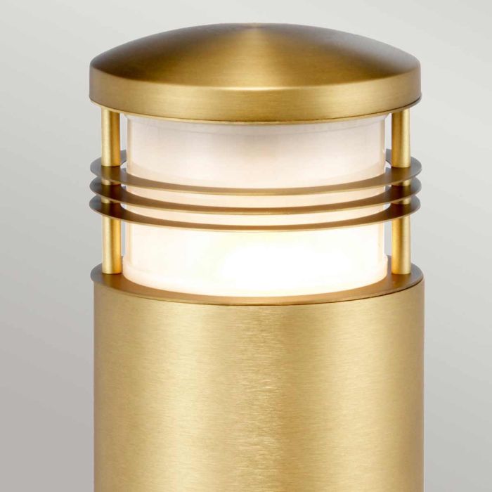 Elstead Lighting Newbrighton 1 Light Mini Bollard - Brushed Brass