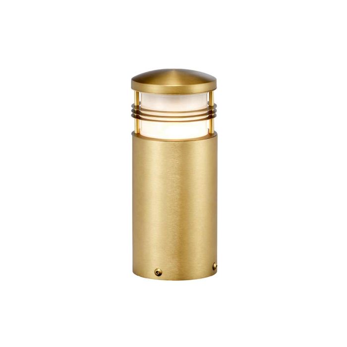 elstead lighting Newbrighton 1 Light Mini Bollard - Brushed Brass