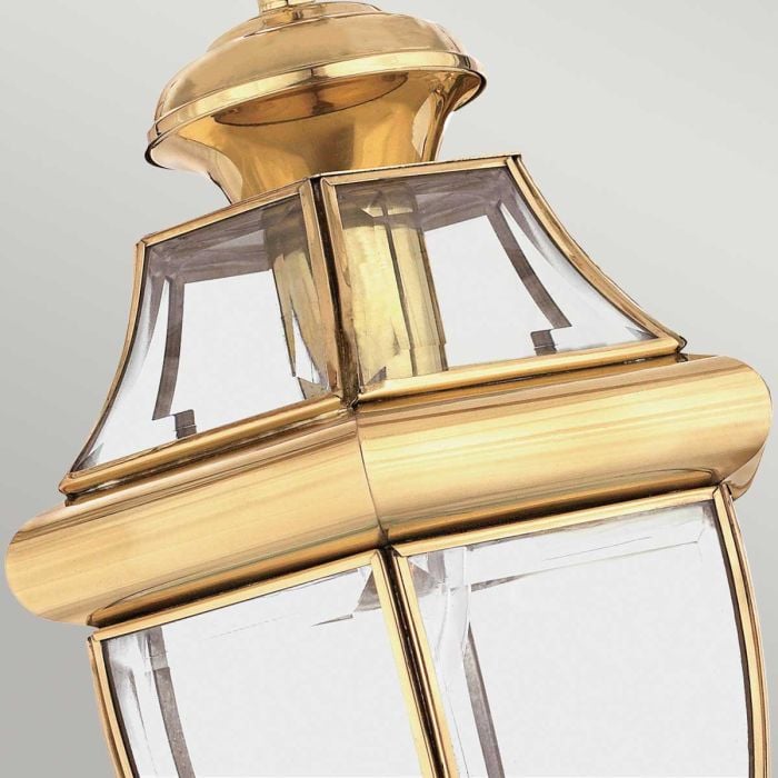 Elstead Lighting Newbury 1 Light Medium Chain Lantern - Lacquered Polished Brass