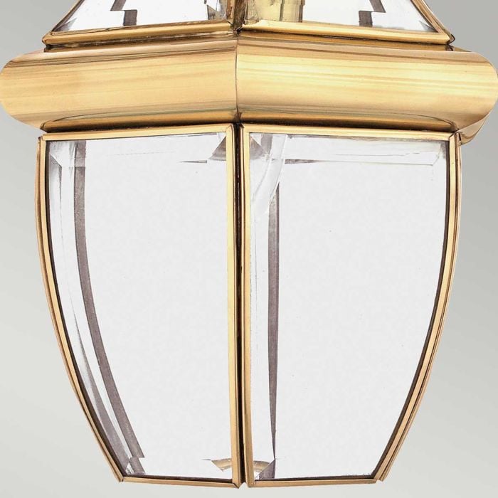 Elstead Lighting Newbury 1 Light Medium Chain Lantern - Lacquered Polished Brass