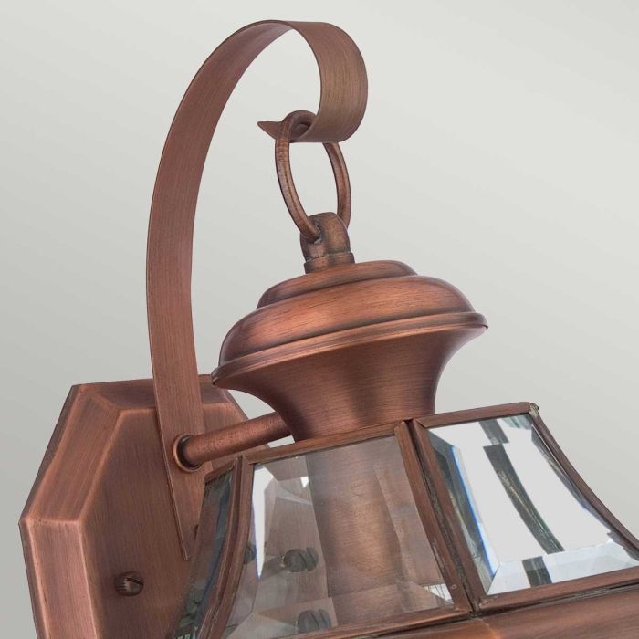 Elstead Lighting Newbury 1 Light Medium Wall Lantern - Lacquered Aged Copper