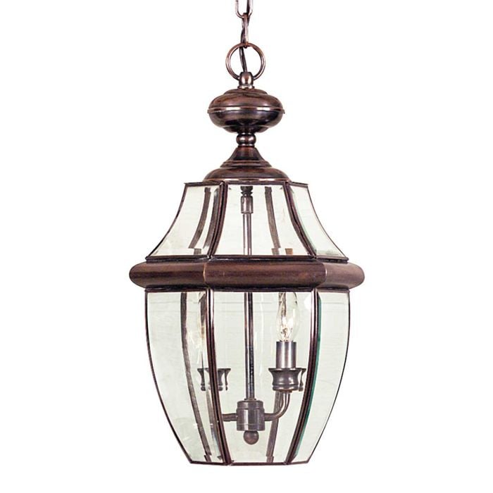 elstead lighting Newbury 2 Light Large Chain Lantern - Lacquered Aged Copper