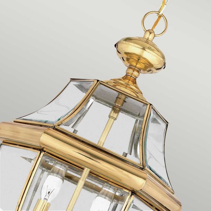 Elstead Lighting Newbury 2 Light Large Chain Lantern - Lacquered Polished Brass