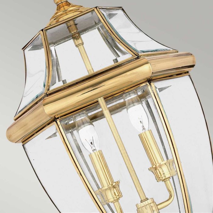 Elstead Lighting Newbury 2 Light Large Chain Lantern - Lacquered Polished Brass