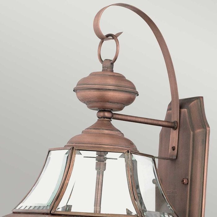 Elstead Lighting Newbury 2 Light Large Wall Lantern - Lacquered Aged Copper