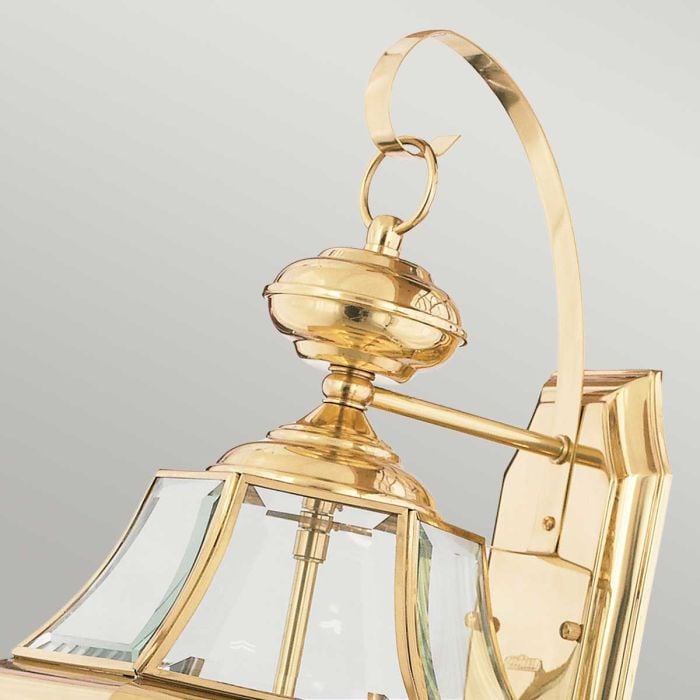 Elstead Lighting Newbury 2 Light Large Wall Lantern - Lacquered Polished Brass