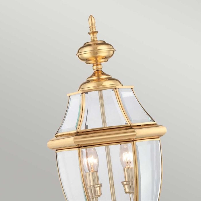 Elstead Lighting Newbury 2 Light Pedestal - Lacquered Polished Brass