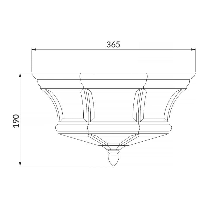 Elstead Lighting Newbury 3 Light Flush - Lacquered Aged Copper