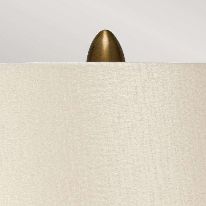 Elstead Lighting Newham 1 Light Small Table Lamp - Bronze Ceramic / Pearl Shade