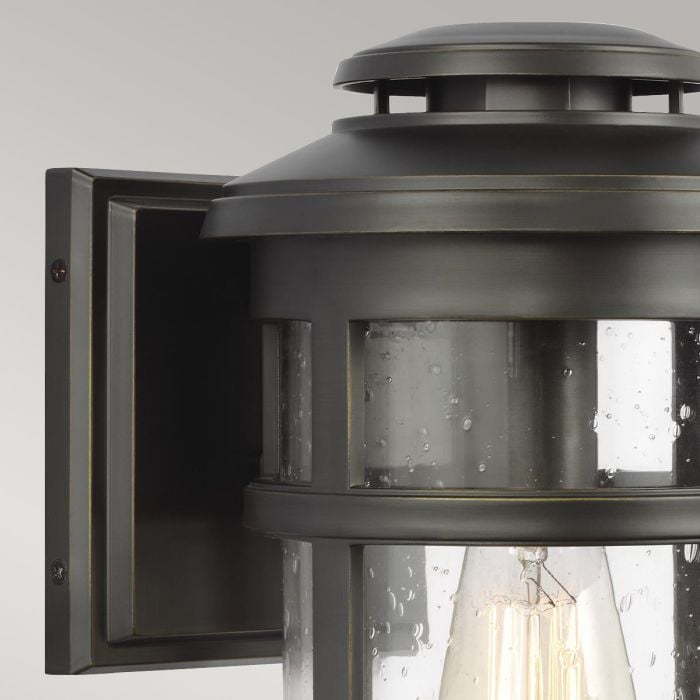 Elstead Lighting Newport 1 Light Medium Wall Lantern - Antique Bronze