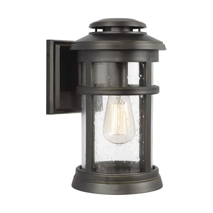elstead lighting Newport 1 Light Medium Wall Lantern - Antique Bronze