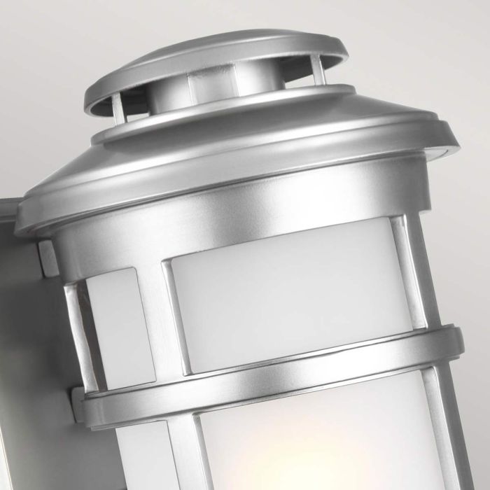 Elstead Lighting Newport 1 Light Medium Wall Lantern - Painted Brushed Steel