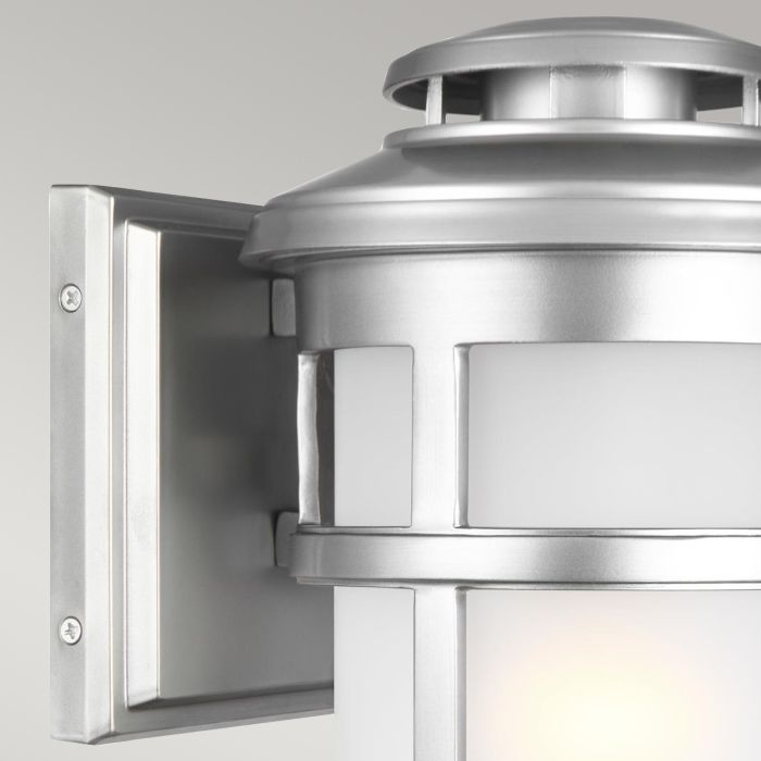 Elstead Lighting Newport 1 Light Medium Wall Lantern - Painted Brushed Steel