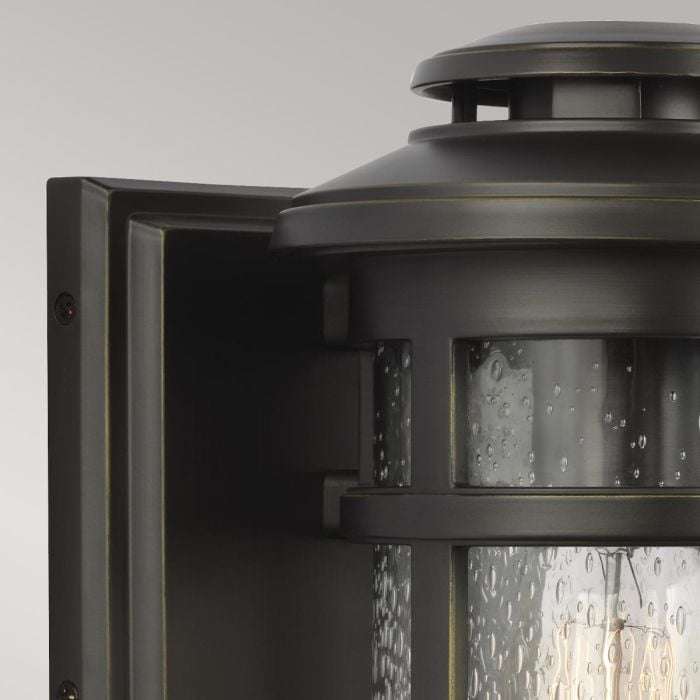 Elstead Lighting Newport 1 Light Small Wall Lantern - Antique Bronze