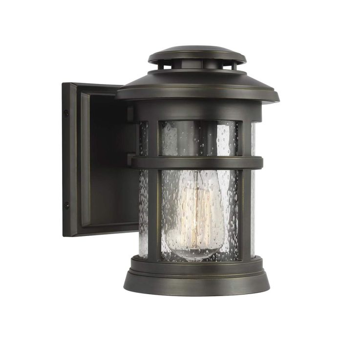 elstead lighting Newport 1 Light Small Wall Lantern - Antique Bronze