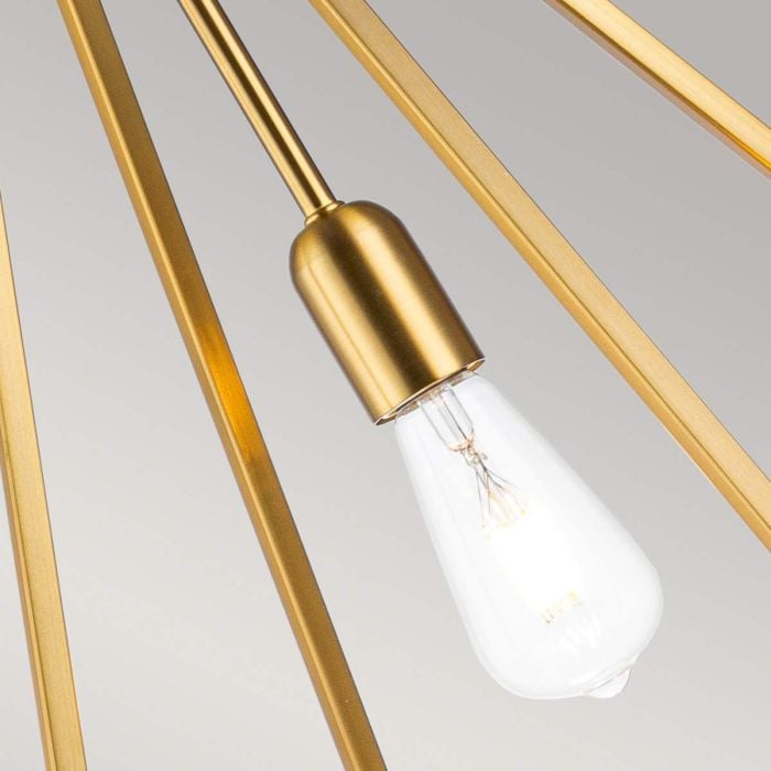 Elstead Lighting Nico 1 Light Large Pendant - Burnished Brass