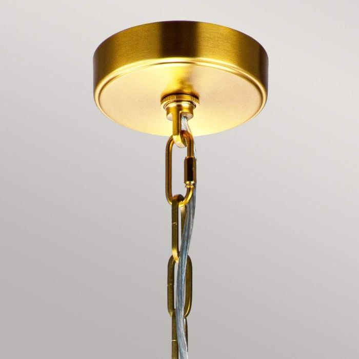 Elstead Lighting Nico 1 Light Large Pendant - Burnished Brass