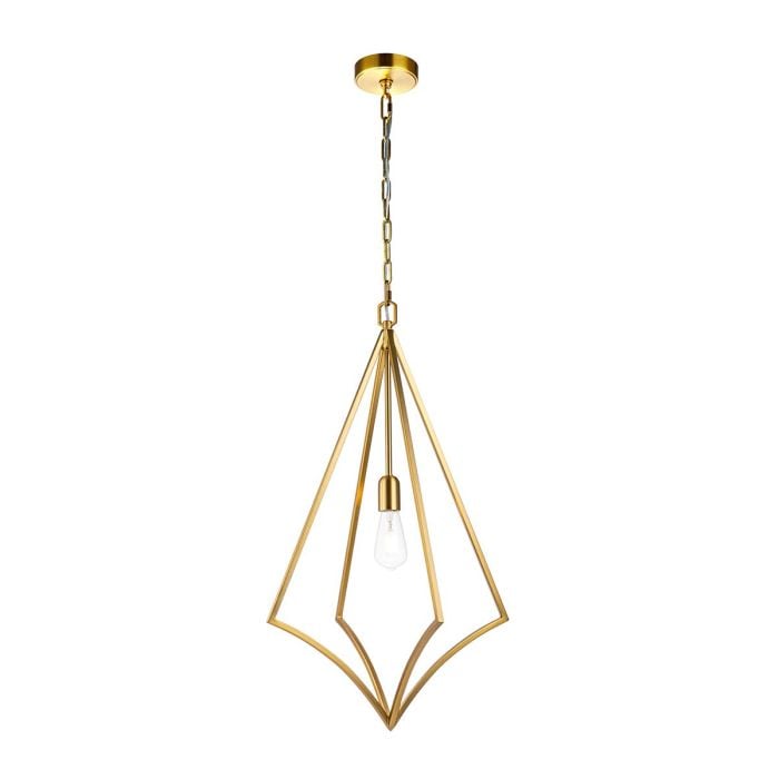 elstead lighting Nico 1 Light Large Pendant - Burnished Brass