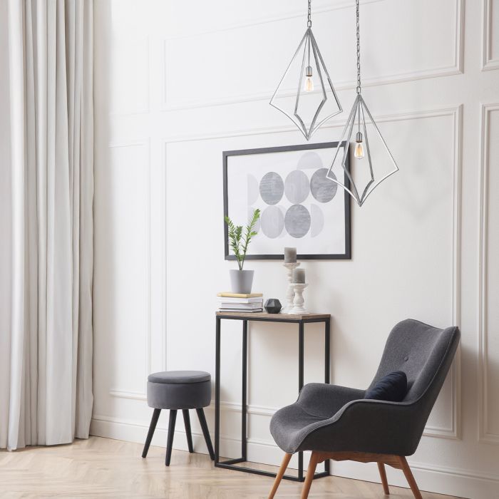 Elstead Lighting Nico 1 Light Large Pendant - Polished Chrome