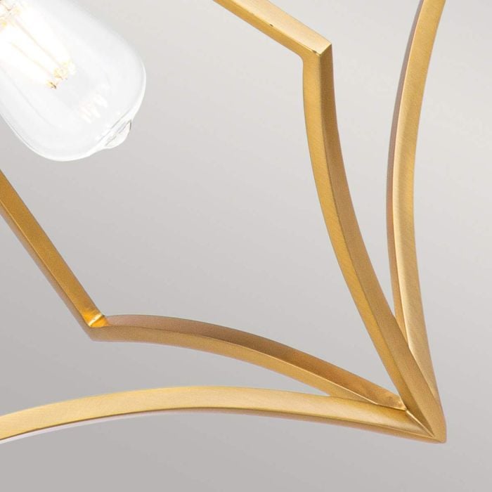 Elstead Lighting Nico 1 Light Medium Pendant - Burnished Brass