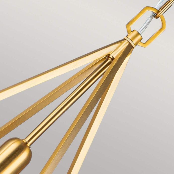 Elstead Lighting Nico 1 Light Medium Pendant - Burnished Brass
