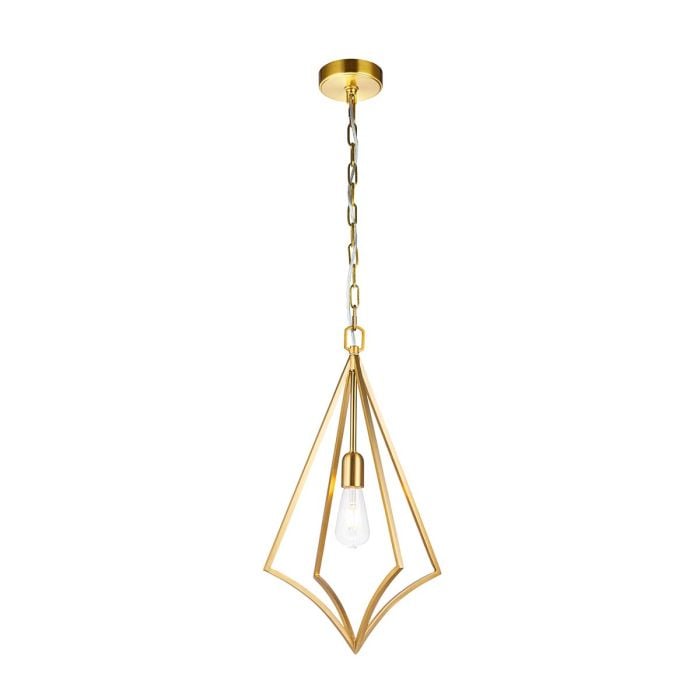 elstead lighting Nico 1 Light Medium Pendant - Burnished Brass