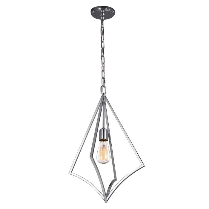 elstead lighting Nico 1 Light Medium Pendant - Polished Chrome