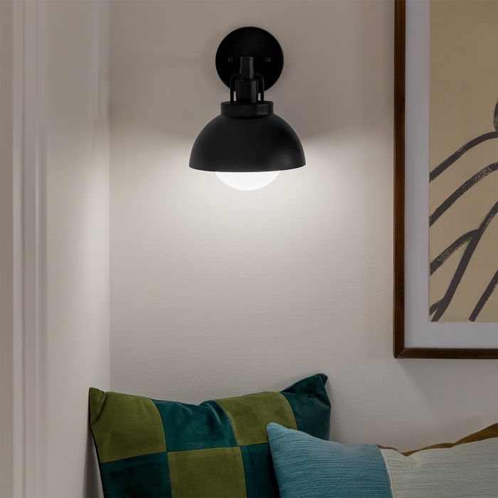Elstead Lighting Niva 1 Lt Convertible Wall Light - Black