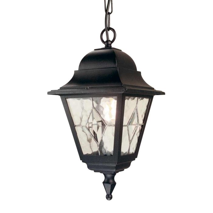 elstead lighting Norfolk 1 Light Chain Lantern - Black