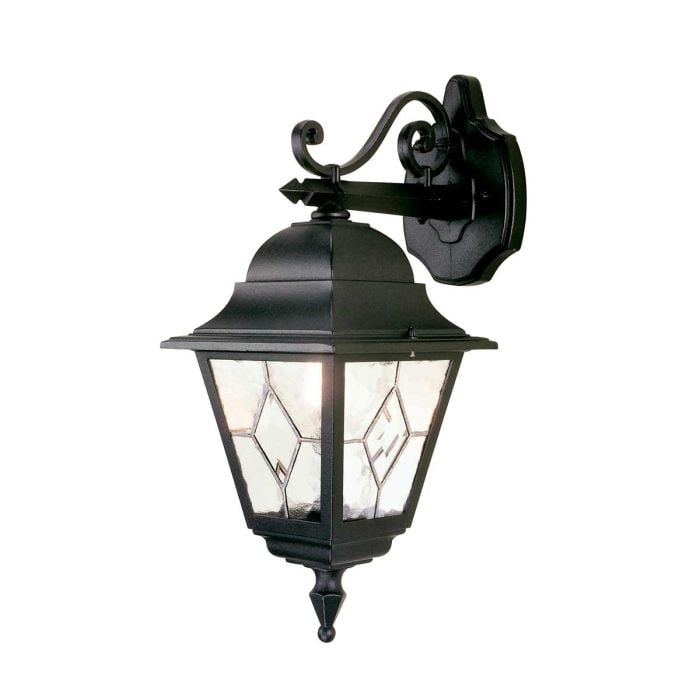 elstead lighting Norfolk 1 Light Down Wall Lantern - Black