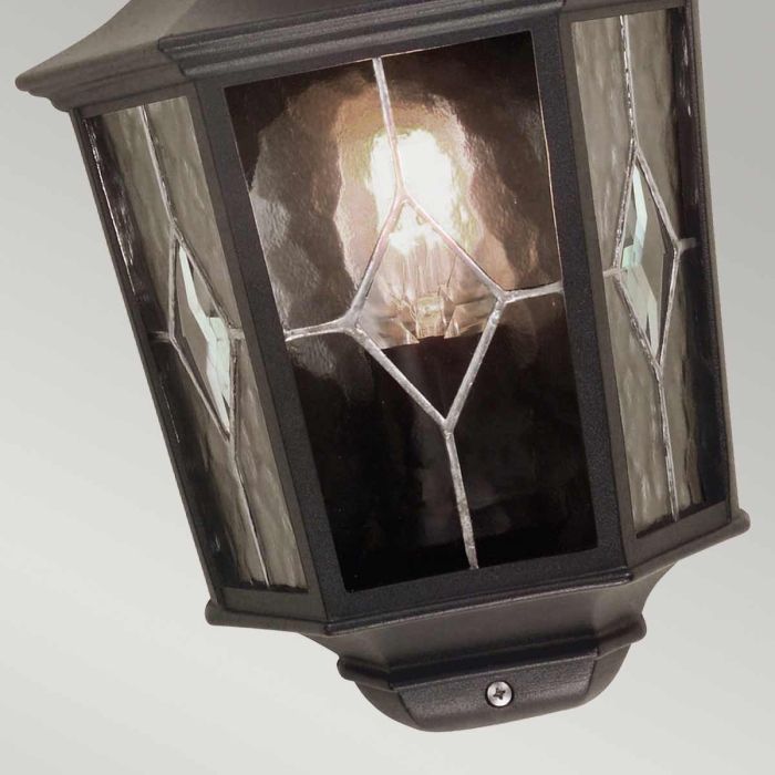 Elstead Lighting Norfolk 1 Light Half Lantern - Black