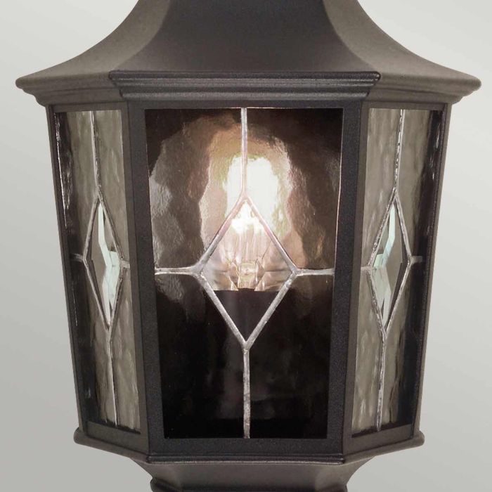Elstead Lighting Norfolk 1 Light Half Lantern - Black