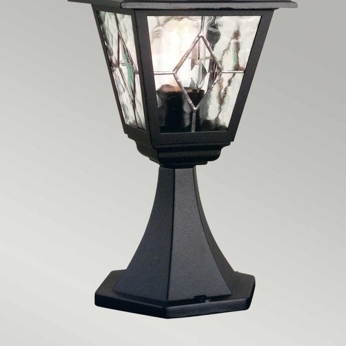 Elstead Lighting Norfolk 1 Light Pedestal Lantern - Black