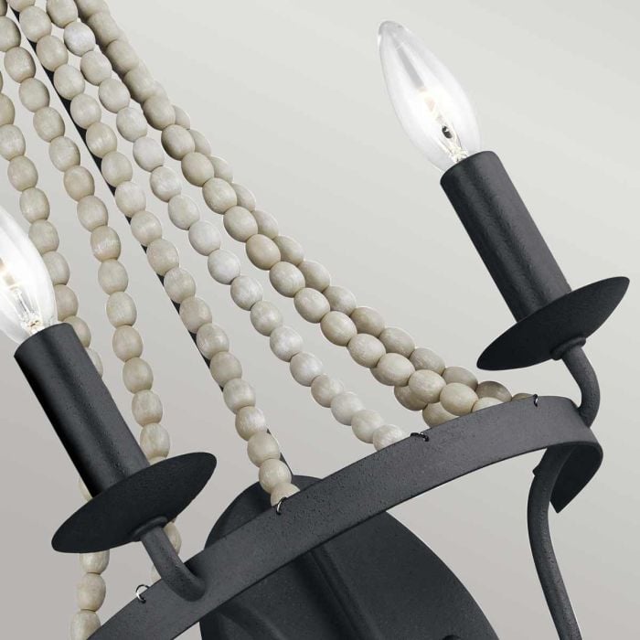 Elstead Lighting Nori 2 Light Wall Light - Dark Weathered Zinc With Driftwood Grey
