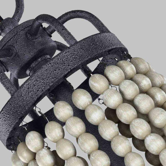 Elstead Lighting Nori 6 Light Chandelier - Dark Weathered Zinc With Driftwood Grey